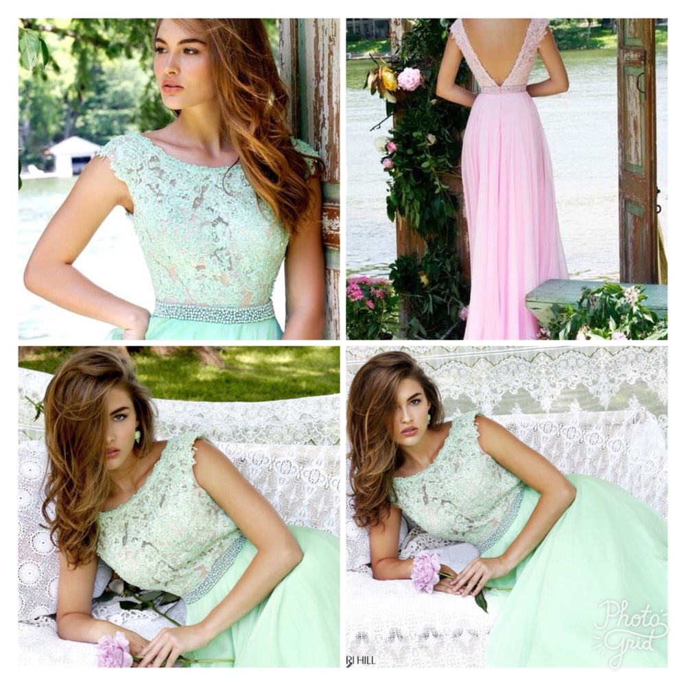 Sherri Hill green, size 8 New never worn with tags